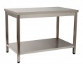 BANCADA INOX COM 1 PRATELEIRA 600x600x850 mm